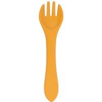 Tiny Dining Silicone Weaning Fork - Baby Toddler Soft Feeding Weaning Cutlery in Orange