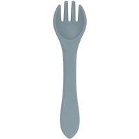 Tiny Dining Silicone Weaning Fork - Baby Toddler Soft Feeding Weaning Cutlery in Dark Grey