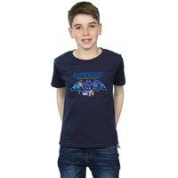 DC Comics Boy's Protect Gotham Cotton T-Shirt in Navy | Size: 5-6 Years