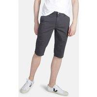 Monkee Genes Men's Slim Fit Chino Shorts in Dark Grey | Size: 32