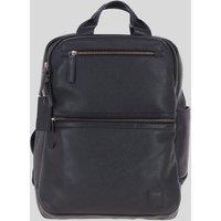 Ashwood Leather Men's 'Jordan' Real Leather Backpack in Black
