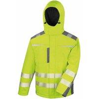 Result Men's Safeguard Dynamic Hi-Visibility Softshell Work Coat in Yellow | Size: 2XL