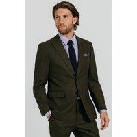 Dobell Men's Dark Green Twill 2 Piece Suit | Size: 42R