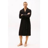 Tommy Hilfiger Men's Everyday Essentials Waffle Bathrobe Black | Size: XL