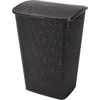 Curver My Style Anthracite Grey 55L Laundry Basket Hamper in Dark Grey