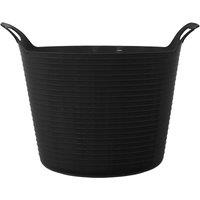 simpa Durable Plastic MultiPurpose Flexi Tub 42L in Black