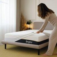 Brightr Sleep Waterproof Mattress Protector in White | Size: Small Double