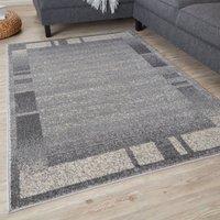 THE RUGS Efes Collection Modern Living Room Rug Bordered Grey Cream 7438GC | Size: 60 cm x 110 cm
