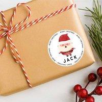 60 SECOND MAKEOVER 25 x Personalised Christmas Labels Santa