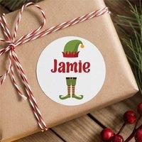 60 SECOND MAKEOVER 25 x Personalised Christmas Labels Elf