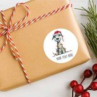 60 SECOND MAKEOVER 25 x Personalised Christmas Labels Bedlington Terrier