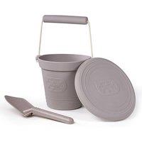 Bigjigs Toys Silicone Bucket & Spade Set in Mid Grey
