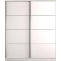 EVUHOME Sabro Sliding Door White Wardrobe