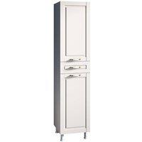 EVUHOME Louis 2 Door 1 Drawer Slim Bathroom Cabinet, White