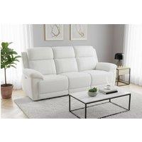 Stratus Interiors Owen Electric Recliner Sofa with Adjustable Settings in White