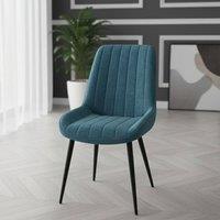 Stratus Interiors Dido Blue Velvet Dining Chair - Modern Upholstered Dining Seating in Orange