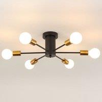 Garwarm 6 - Light Dimmable Sputnik Sphere Chandelier in Black