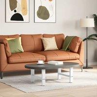 Berkfield Home Coffee Table Legs White 2 pcs 50x(30-31) cm Steel