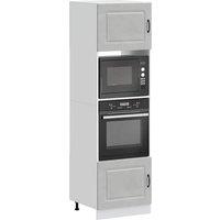 Berkfield Home Oven Cabinets 2 pcs Lucca Concrete Grey Engineered Wood