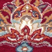 THE RUGS Orient Rug Caracci Vintage Floral Design Low Pile Living Room in Red | Size: 160 cm x 235 cm