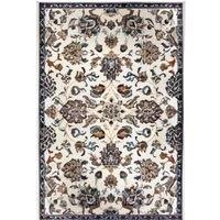 THE RUGS Orient Rug Caracci Vintage Floral Design Low Pile Living Room in Cream | Size: 200 cm x 280 cm