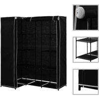Berkfield Home Corner Wardrobe Black 130x87x169 cm | Size: 130 x 87 x 169 cm