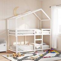 Berkfield Home Bunk Bed without Mattress White 90x190 cm Single Solid Wood Pine