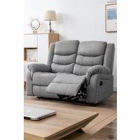 More4Homes Seattle Manual Fabric Recliner 2 Seater Sofa in Grey