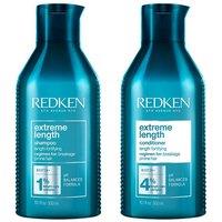 Redken Extreme Length Shampoo 300ml & Conditioner 300ml Duo in Clear