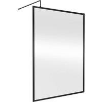Balterley 8mm Wetroom Screen & Support Bar: 1400mm, Black