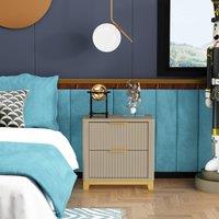 Cabinet Bits Molino 2 Drawer Bedside Table in Beige