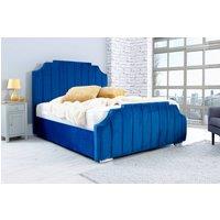 PARADISE BEDS LTD Grand Storage Ottoman Bed Set _Luxury Storage & Modern Design in Blue | Size: Single