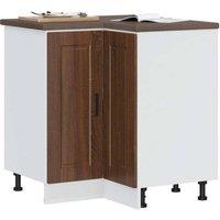 Berkfield Home Kitchen Corner Base Cabinet Porto Brown Oak Engineered Wood