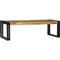 Berkfield Home 2 Piece Coffee Table Set Solid Rough Wood Mango in Brown