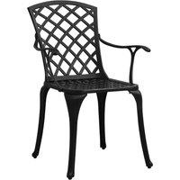 Berkfield Home 3 Piece Bistro Set Cast Aluminium Black