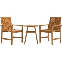 Berkfield Home 3 Piece Garden Lounge Set Solid Wood Acacia in Brown