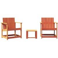 Berkfield Home 3 Piece Garden Lounge Set Wax Brown Solid Wood Pine