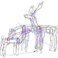 Berkfield Home 3 Piece Christmas Light Display Reindeers 229 LEDs