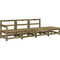 Berkfield Home 4 Piece Garden Lounge Set Impregnated Wood Pine in Brown