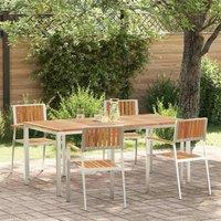 Berkfield Home 5 Piece Garden Dining Set Solid Wood Acacia in Brown