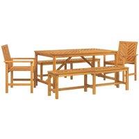 Berkfield Home 5 Piece Garden Dining Set Solid Wood Acacia in Brown