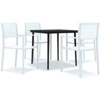 Berkfield Home 5 Piece Garden Dining Set White