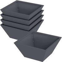 Berkfield Home 5 pcs Anthracite 35 x 35 x 15 cm Steel in Dark Grey