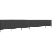 Berkfield Home 6-panel Wind Screen Fabric 800x120 cm Anthracite in Dark Grey