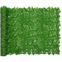 Berkfield Home Balcony Privacy Screen with Green Leaves 300x150 cm