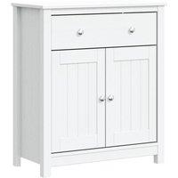 Berkfield Home Bathroom Cabinet BERG White 69.5x34x80 cm Solid Wood Pine