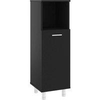 Berkfield Home Bathroom Cabinet Black 30x30x95 cm Engineered Wood | Size: 30 x 30 x 95 cm