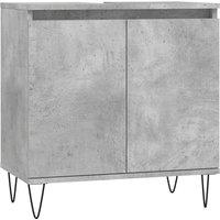 Berkfield Home Bathroom Cabinet Concrete Grey 58x33x60 cm Engineered Wood | Size: 58 x 33 x 60 cm
