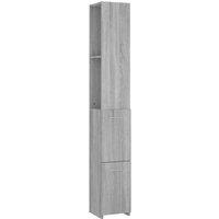 Berkfield Home Bathroom Cabinet Grey Sonoma 25x26.5x170 cm Engineered Wood