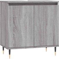 Berkfield Home Bathroom Cabinet Grey Sonoma 58x33x60 cm Engineered Wood | Size: 58 x 33 x 60 cm